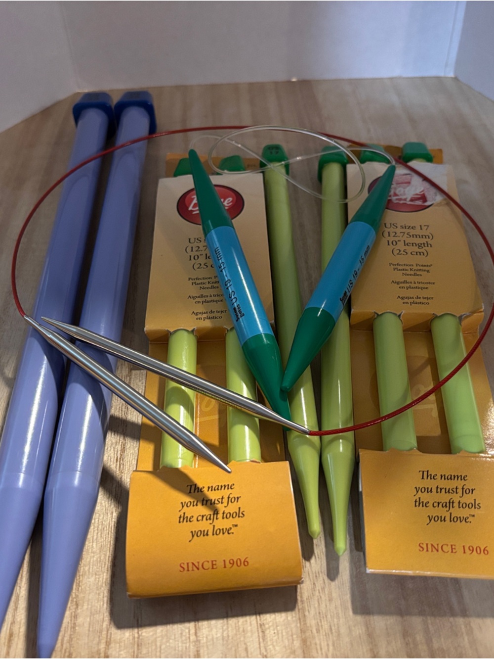 Lot Circular Knitting Needles and single Boye New